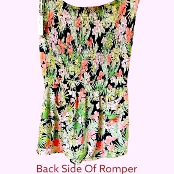 NEW Go COCO Women's Tropical Floral Plus Size Romper - Picture 11 of 12